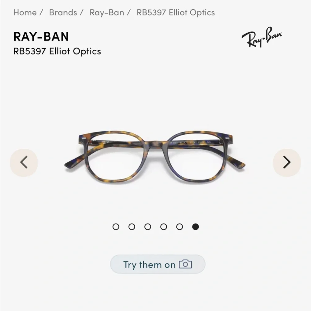 Ray Ban Elliot Tortoiseshell Glasses with Case